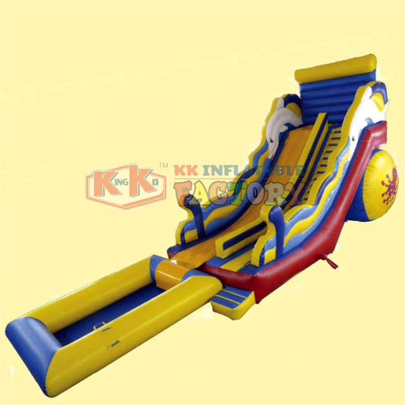 China 2024 nuevo tobogán acuático largo inflable comercial 1