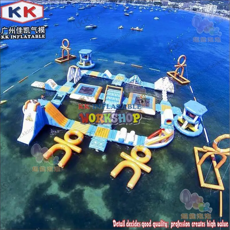 blue kids inflatable water park pvc for children KK INFLATABLE 2