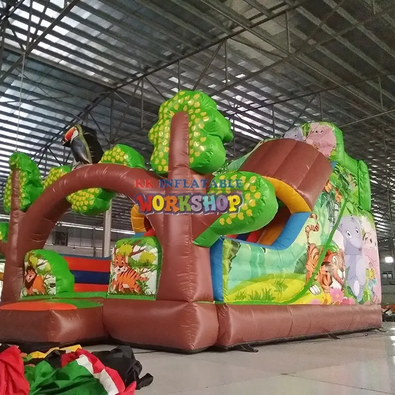 commercial inflatable playground combo colorful for amusement park 3