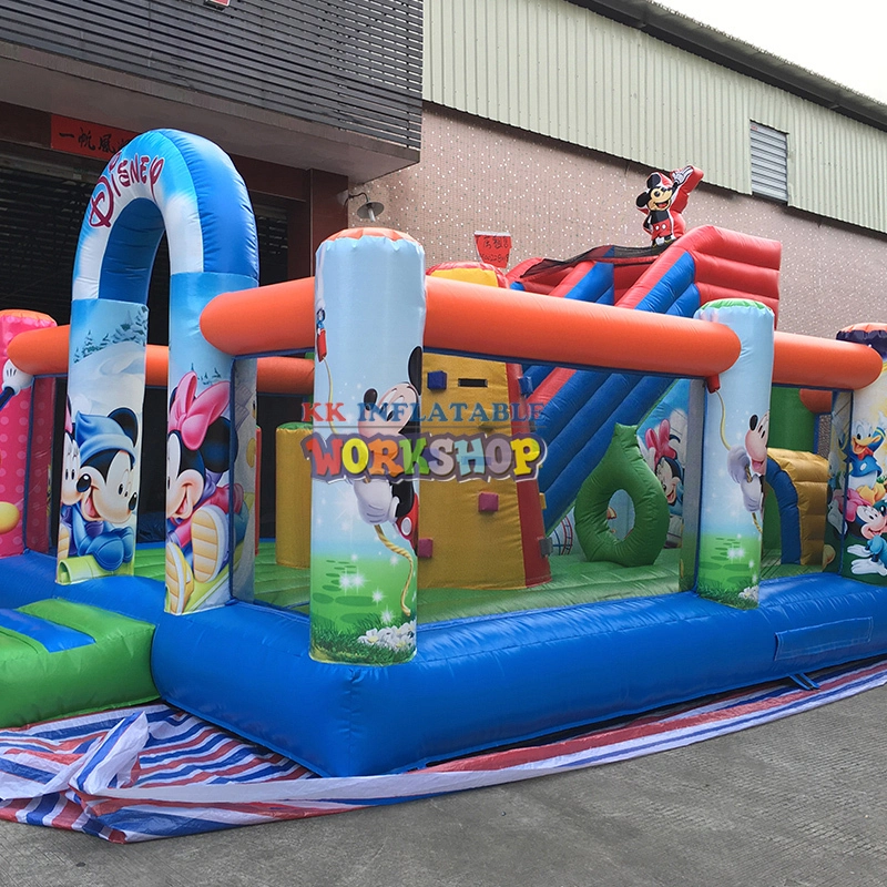Lovely Mickey Mouse Inflatable Combo Bouncer / inflatable jumping castle with slide / inflatable Mickey park toddler bouncer 1