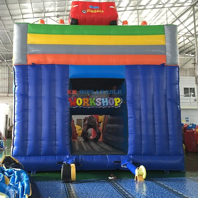transparent pig bouncy slide manufacturer for parks KK INFLATABLE 4