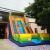 Cavalier gonflable avec toboggan gonflable, château sautant, toboggan arc-en-ciel gonflable pour enfants et adultes 1