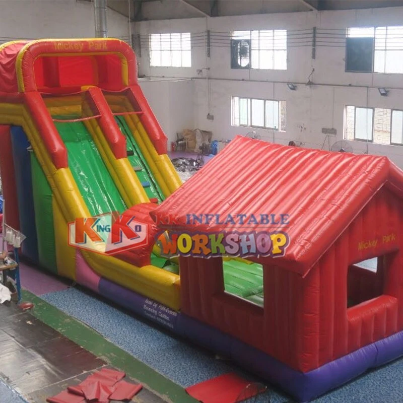 heavy duty bouncy castle with slide supplier for paradise KK INFLATABLE 3
