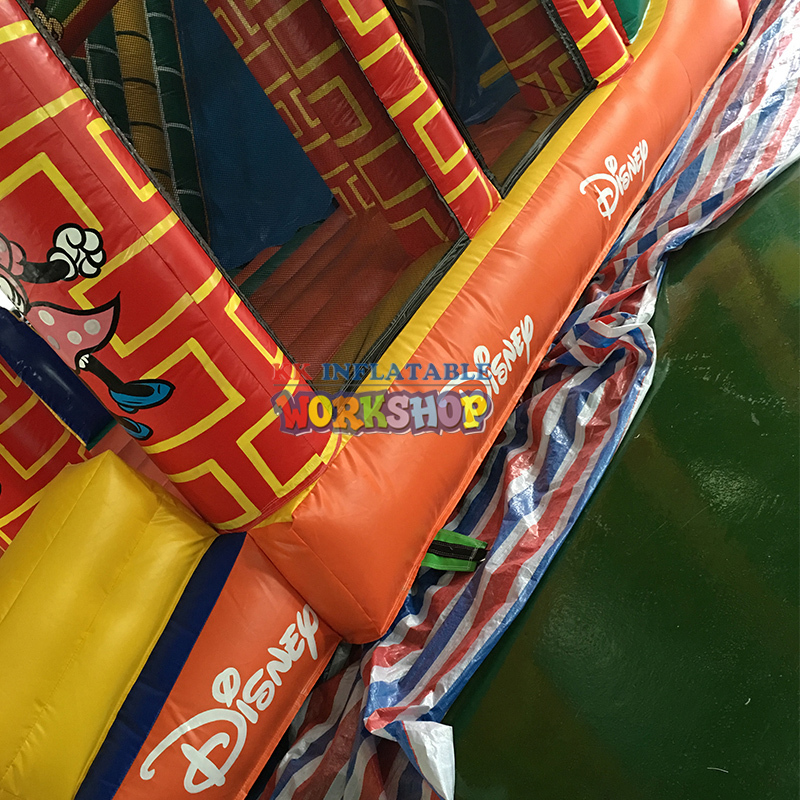 Outdoor Magic Castle Inflatable Bouncer With Slide, Mickey Theme Inflatable Slide Playground 4
