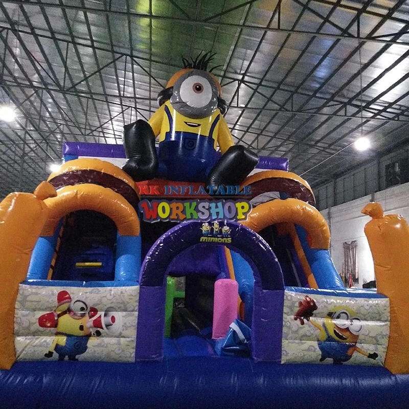 KK INFLATABLE truck blow up water slide manufacturer for paradise 4