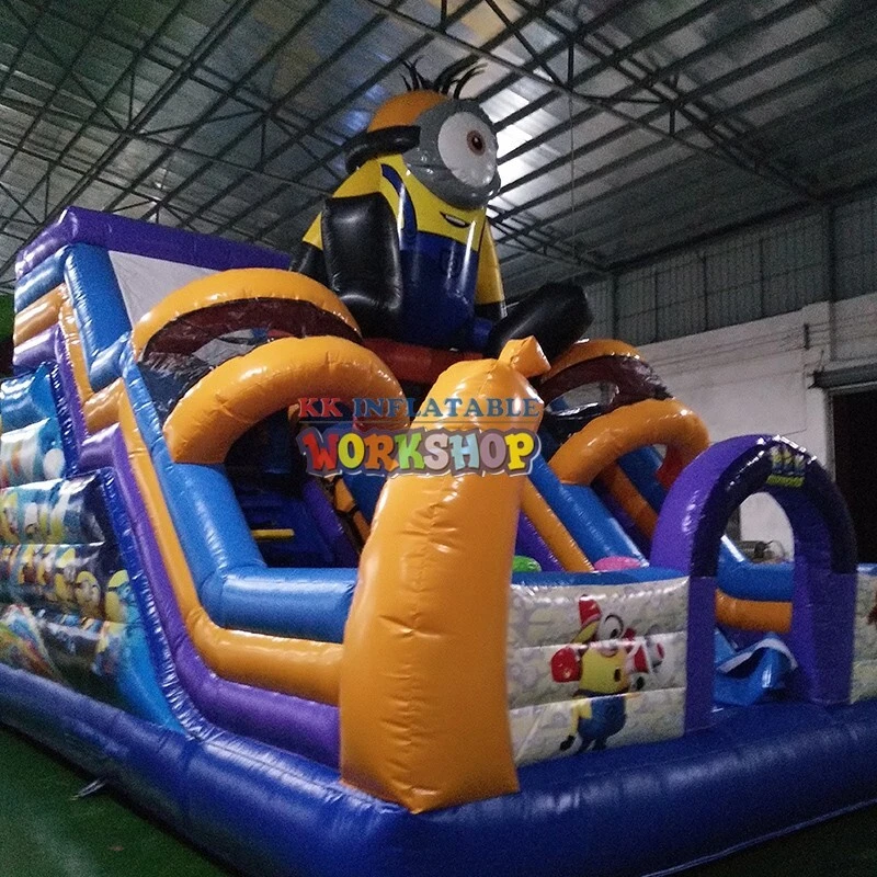 KK INFLATABLE truck blow up water slide manufacturer for paradise 3