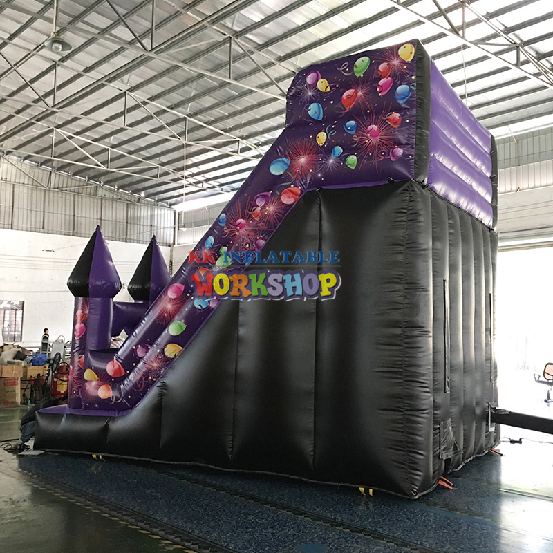 Tobogán inflable castillo tobogán multicanal 4