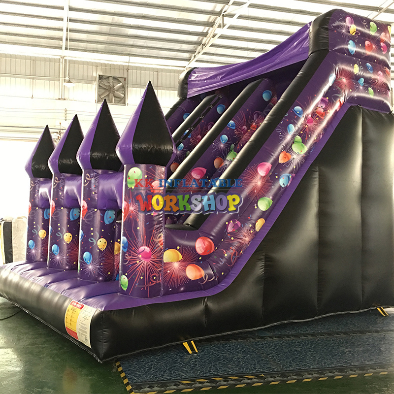 Tobogán inflable castillo tobogán multicanal 5