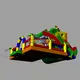 KK INFLATABLE portable inflatable bounce house manufacturer for party 3