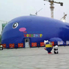 Grand château gonflable de baleine de parc d'île de baleine 5