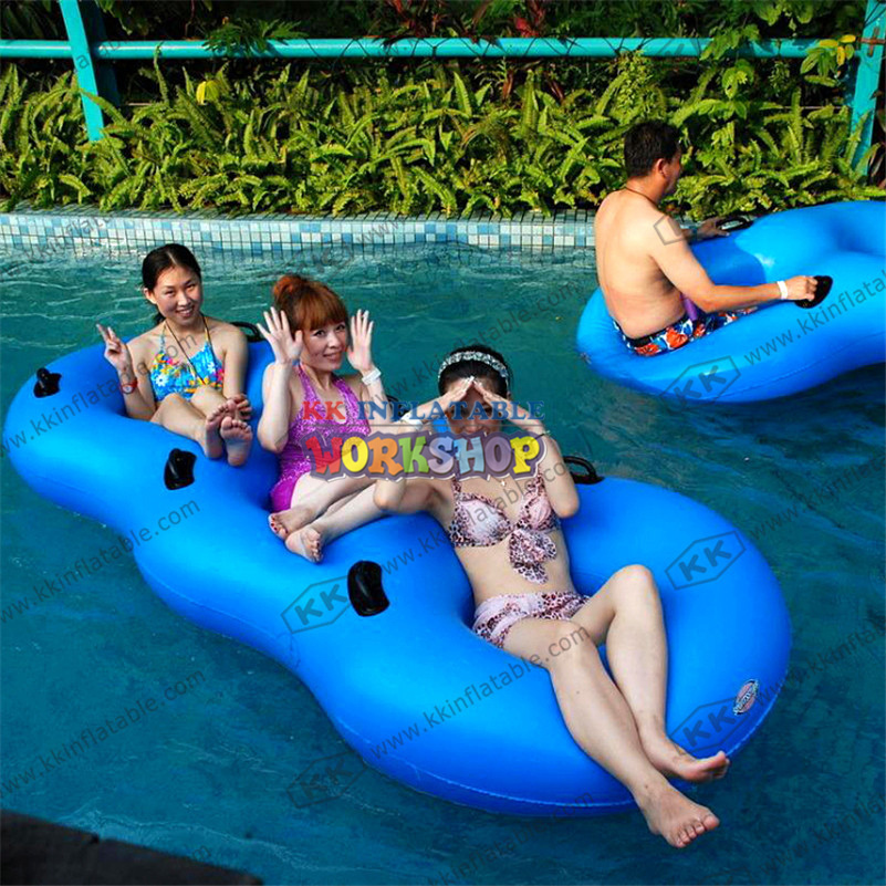 Nuevo Cama flotante inflable para piscina, cama flotante inflable de PVC para agua, cama 3