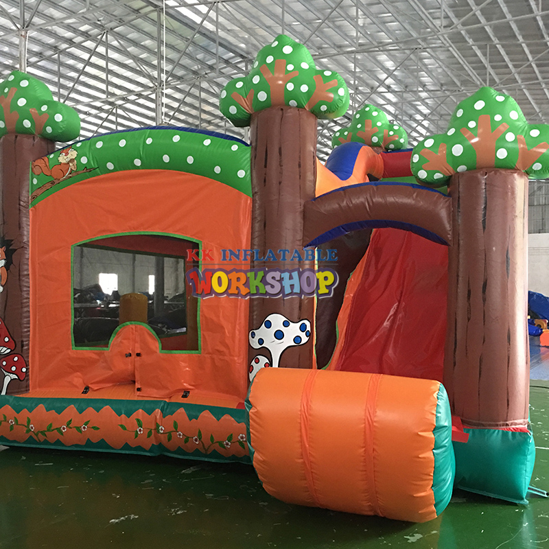 Mini Jungle Inflatable Bouncer Combo – All-in-One Jumping House & Dry Slide for Backyard 3