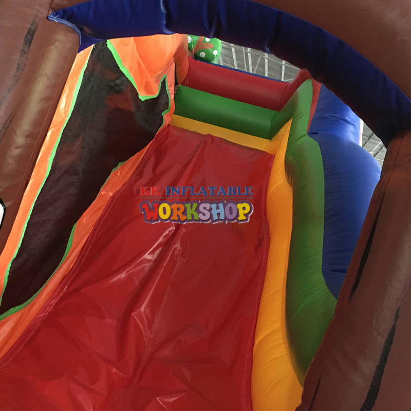 Mini Jungle Inflatable Bouncer Combo – All-in-One Jumping House & Dry Slide for Backyard 7