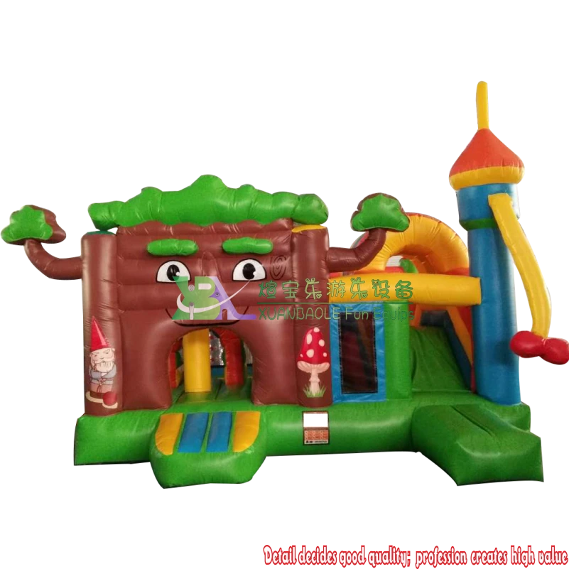 Outdoor Playground Jungle Bounce Castle Commercial Tree man Inflatable Bouncer Combo 1