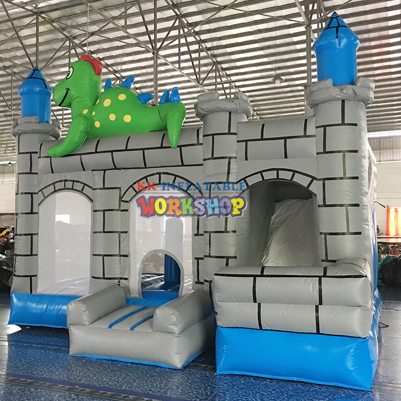 Fantastique videur gonflable avec toboggan, combo de château gonflable sur le thème Angry Birds 2