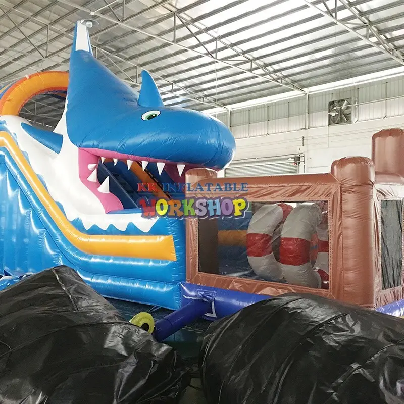big water slides truck for exhibition KK INFLATABLE 4