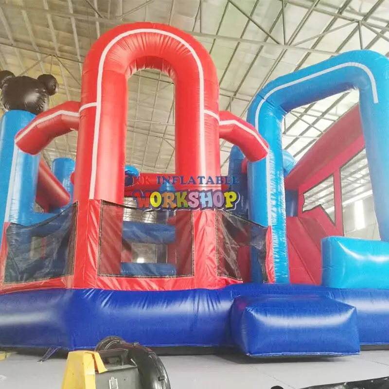KK INFLATABLE large slide pool inflatable play center various styles for kids 4