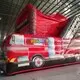 KK INFLATABLE fire truck shape big water slides various styles for playground 3