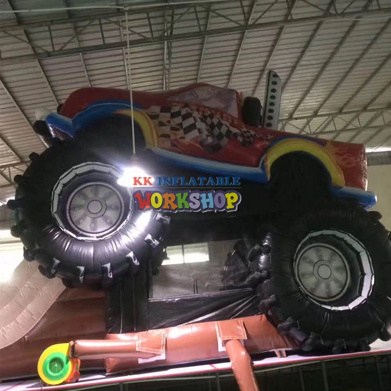 Giant Monster Truck Bouncy Slide Combo, Party Jump Fun Inflatable Slide 1