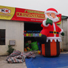 Customized Outdoor Christmas Decorations 6ft LED Lights Promotion Standing Up Inflatable Christmas Santa Claus 3