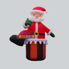 Customized Outdoor Christmas Decorations 6ft LED Lights Promotion Standing Up Inflatable Christmas Santa Claus 2
