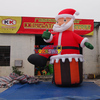 Customized Outdoor Christmas Decorations 6ft LED Lights Promotion Standing Up Inflatable Christmas Santa Claus 4