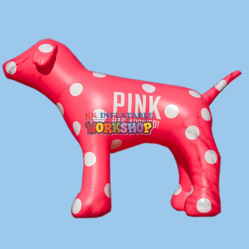 2024 New Big Inflammable Pink Dog Model Dog Attracting Customers 1
