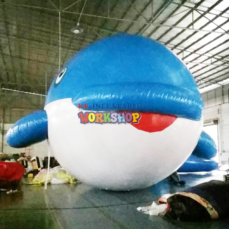Decoración de agua publicidad ballena azul inflable gigante 20m de largo 2