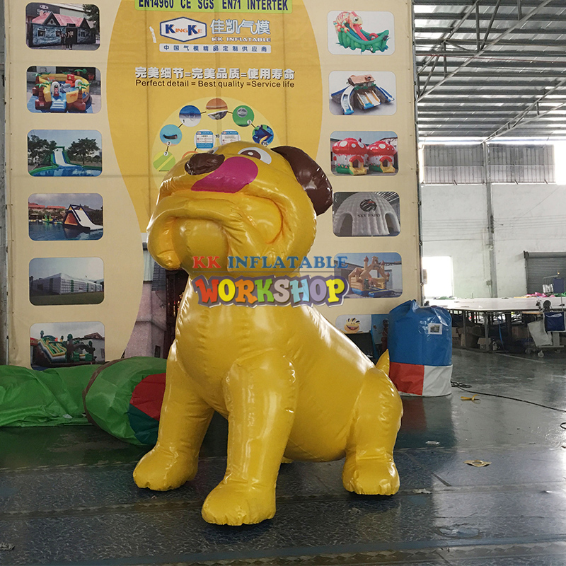 Transporte aéreo a puerta, caricatura de perro inflable gigante de 6m de altura 3