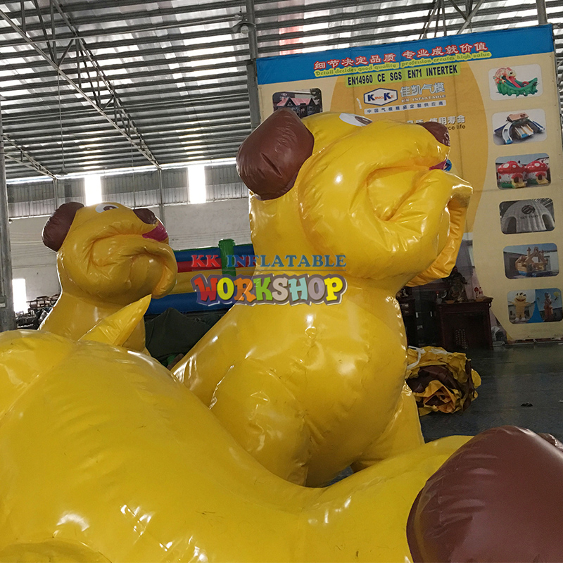 Transporte aéreo a puerta, caricatura de perro inflable gigante de 6m de altura 6
