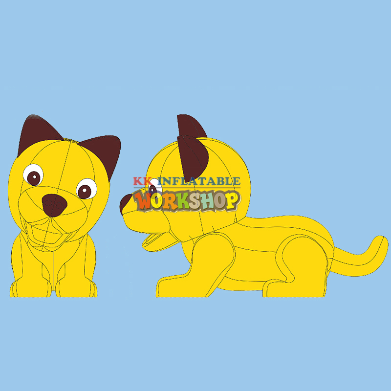Chien gonflable de modèle animal de bande dessinée gonflable 3