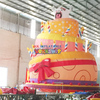 Tarta de cumpleaños inflable gigante de tela Oxford con velas 4
