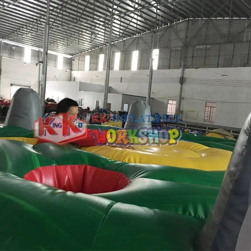 long inflatable rock climbing wall trampoline for for amusement park KK INFLATABLE 7