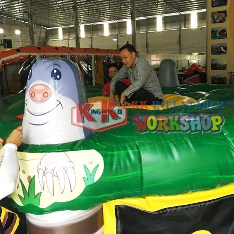 long inflatable rock climbing wall trampoline for for amusement park KK INFLATABLE 6