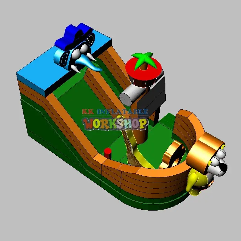 inflatable playground trampolines for playground KK INFLATABLE1 5