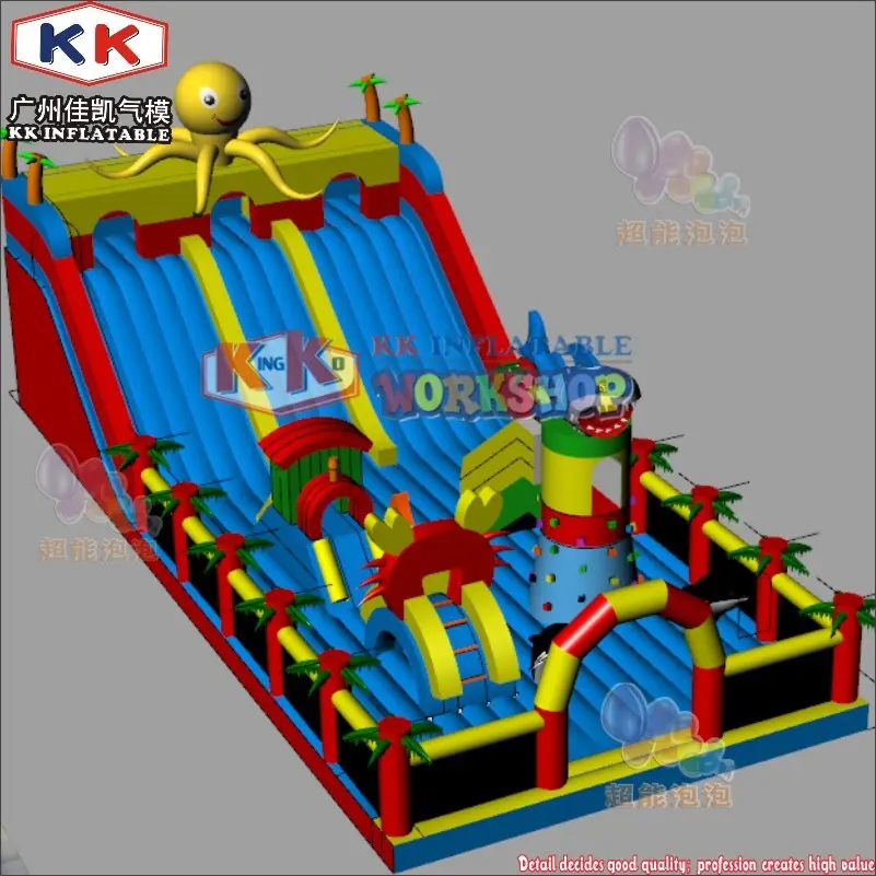 KK INFLATABLE trampoline inflatable castle factory direct for playground 3