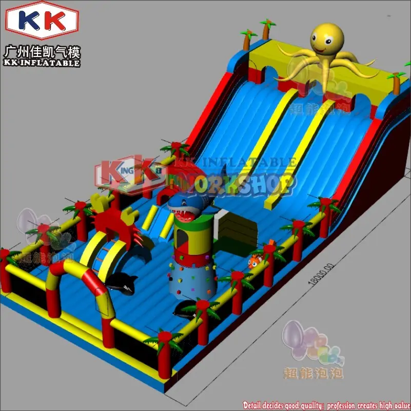 KK INFLATABLE trampoline inflatable castle factory direct for playground 6