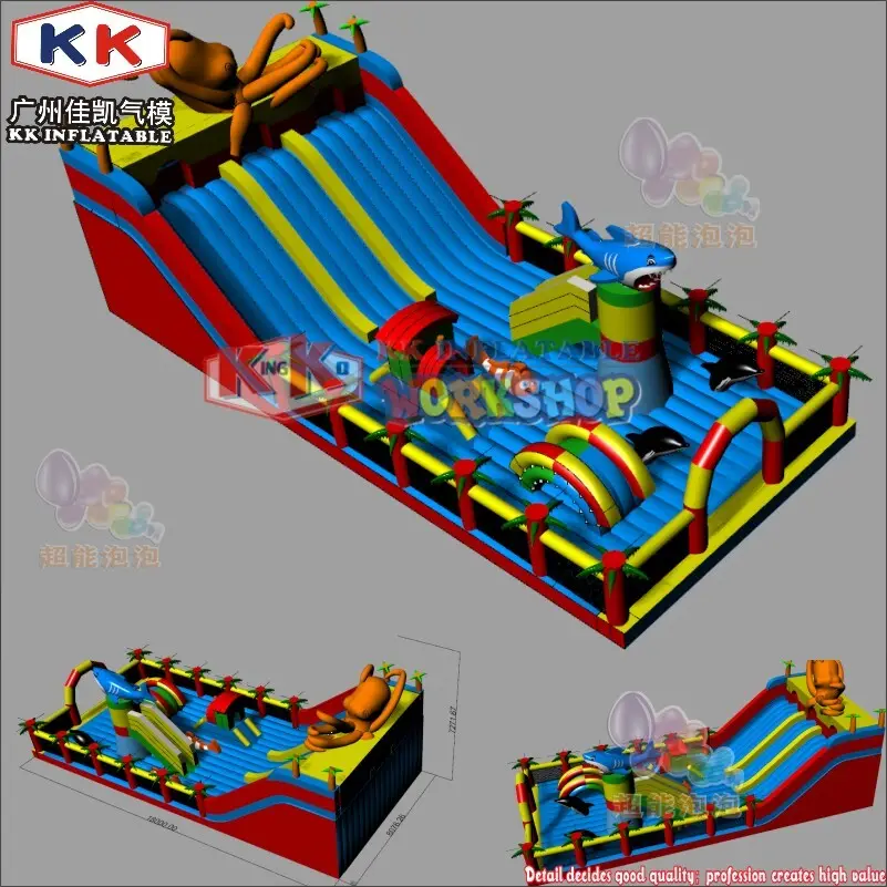 KK INFLATABLE trampoline inflatable castle factory direct for playground 5