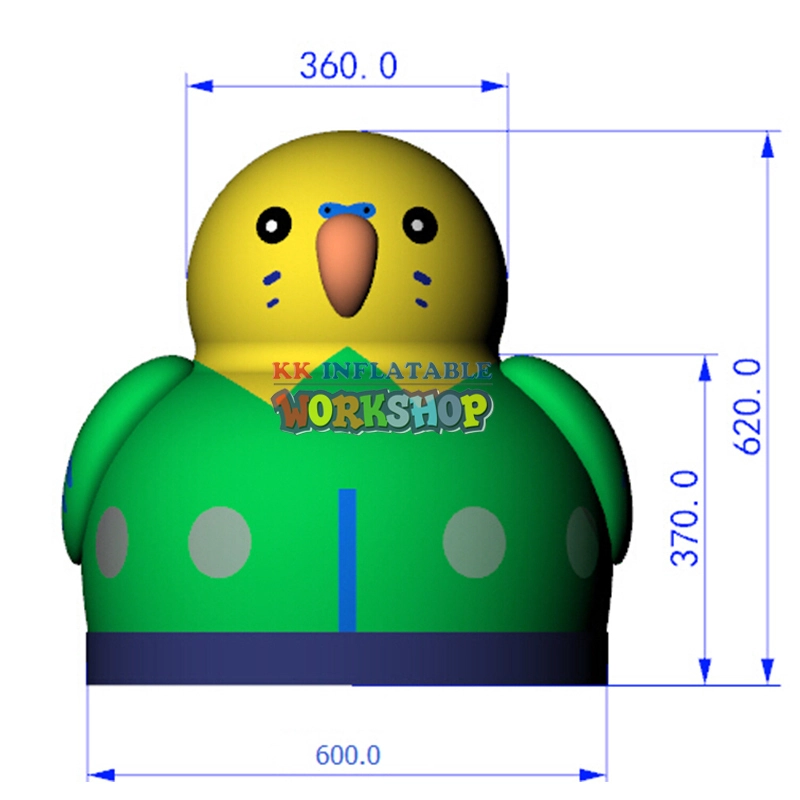 Creative duck/tiger animal model dome bouncer 1