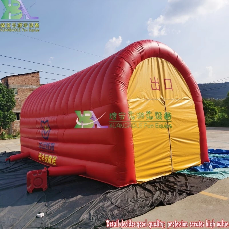 Anti-stepping drill inflatable tent, Fire Drill School Inflatable Maze Tent, Inflatable Tunnel Tent 1