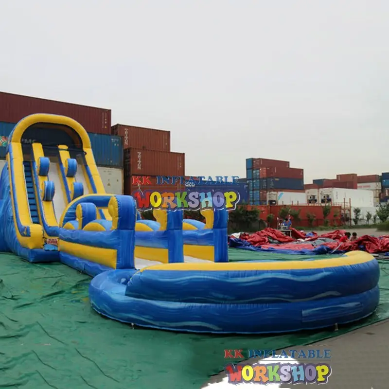 KK INFLATABLE heavy duty bouncy slide manufacturer for parks 5