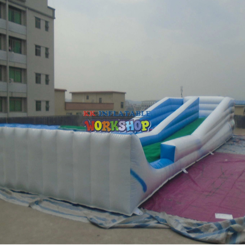 Long Inflatable Slideway Surfing Pool, dual lane Extreme Slide 1