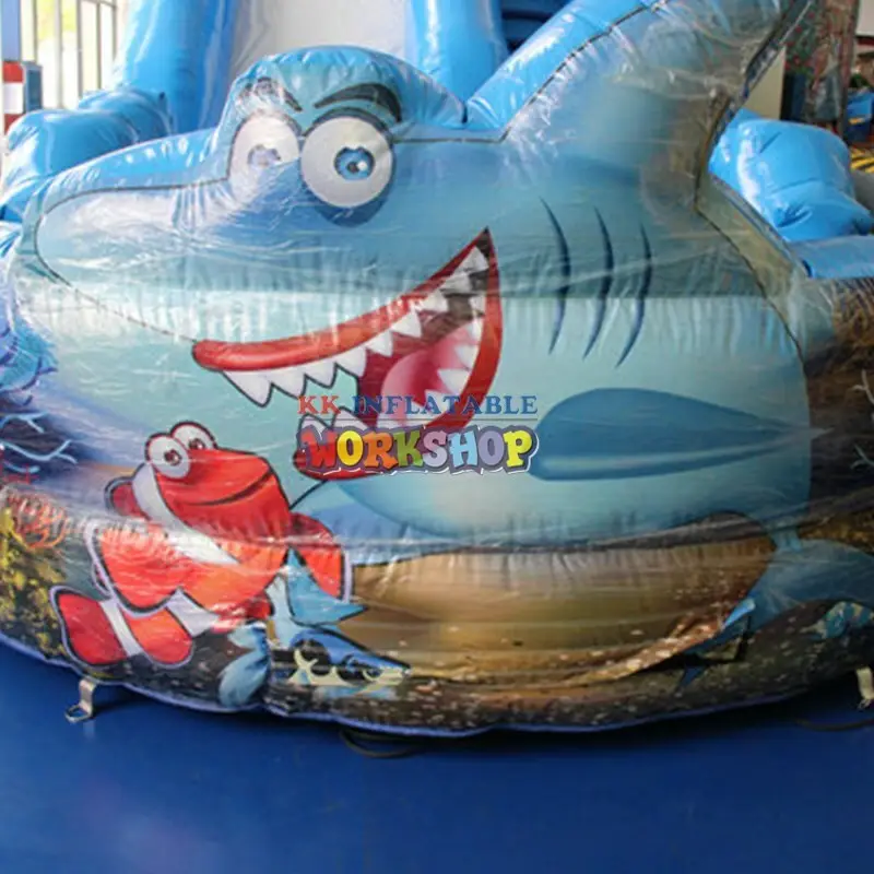 KK INFLATABLE fire truck shape kids water slide manufacturer for playground 5