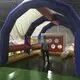 KK INFLATABLE quality kids climbing wall trampoline for paradise 2
