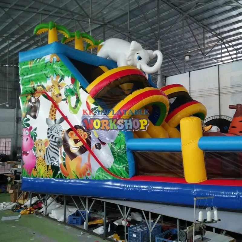 portable inflatable castle jumping colorful for children 5