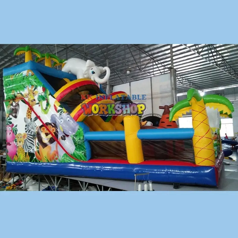 portable inflatable castle jumping colorful for children 2
