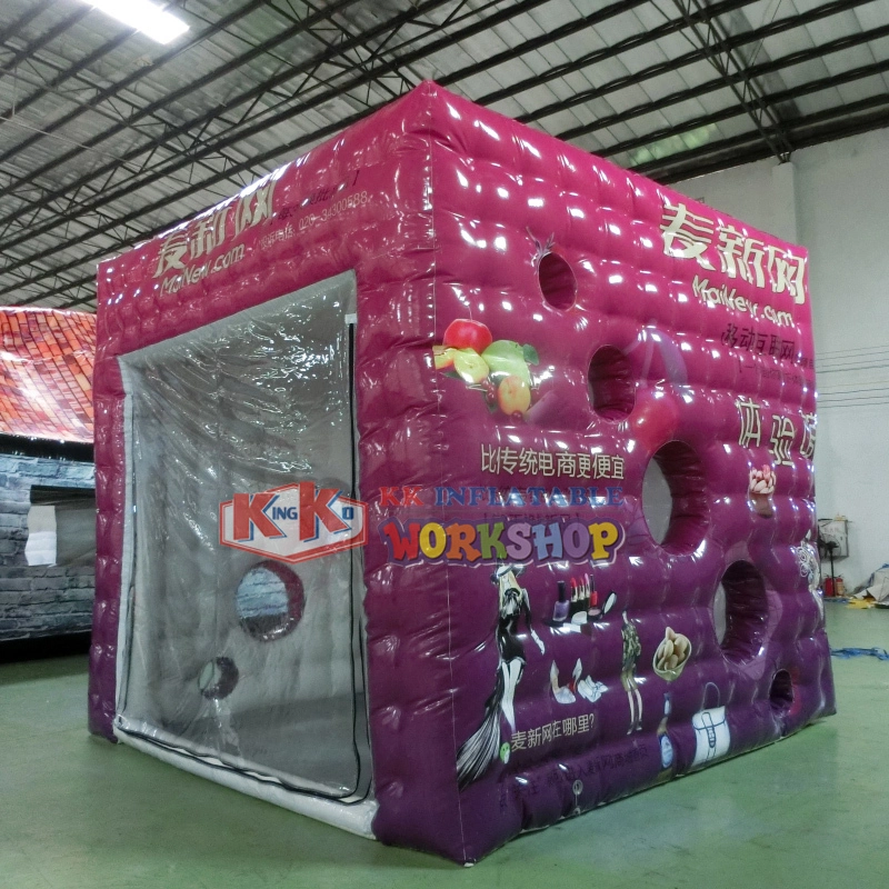OEM Durable PVC Inflatable Event Tent / Inflatable Cube Tent Booth For Exhibition 1