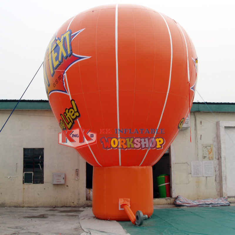 Globo de aire caliente inflable en la azotea con forma de globo de aire frío/globo publicitario inflable en el suelo 4