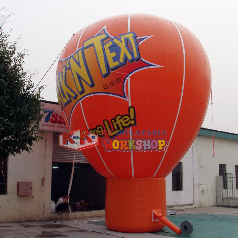 Globo de aire caliente inflable en la azotea con forma de globo de aire frío/globo publicitario inflable en el suelo 3