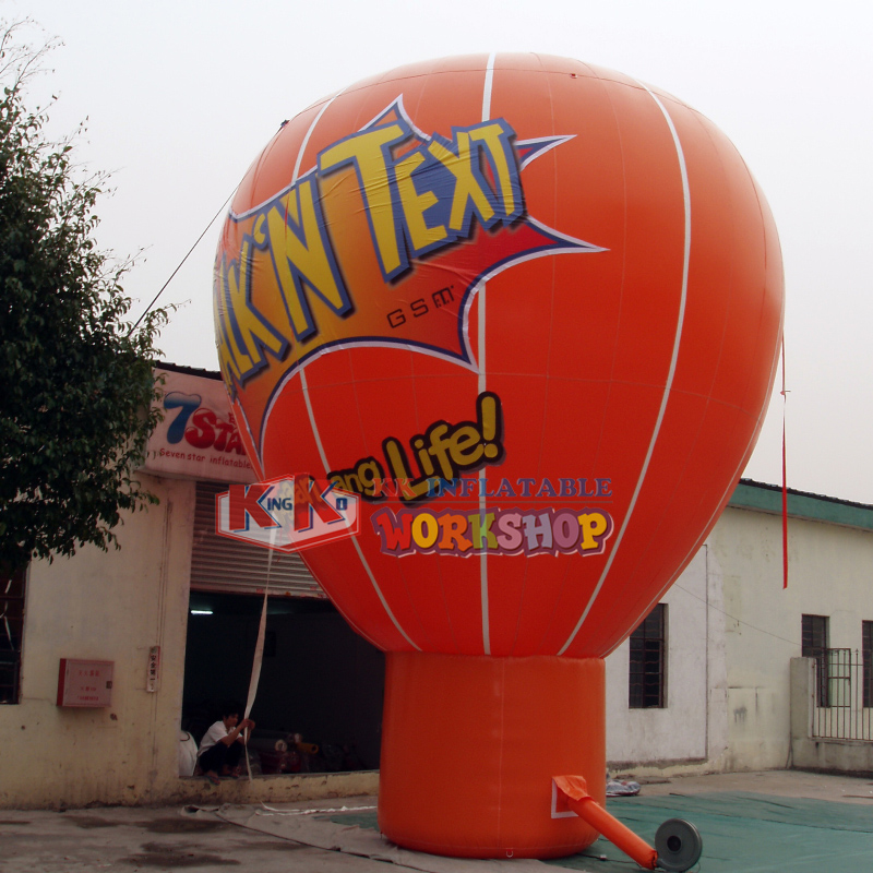 Globo de aire caliente inflable en la azotea con forma de globo de aire frío/globo publicitario inflable en el suelo 5